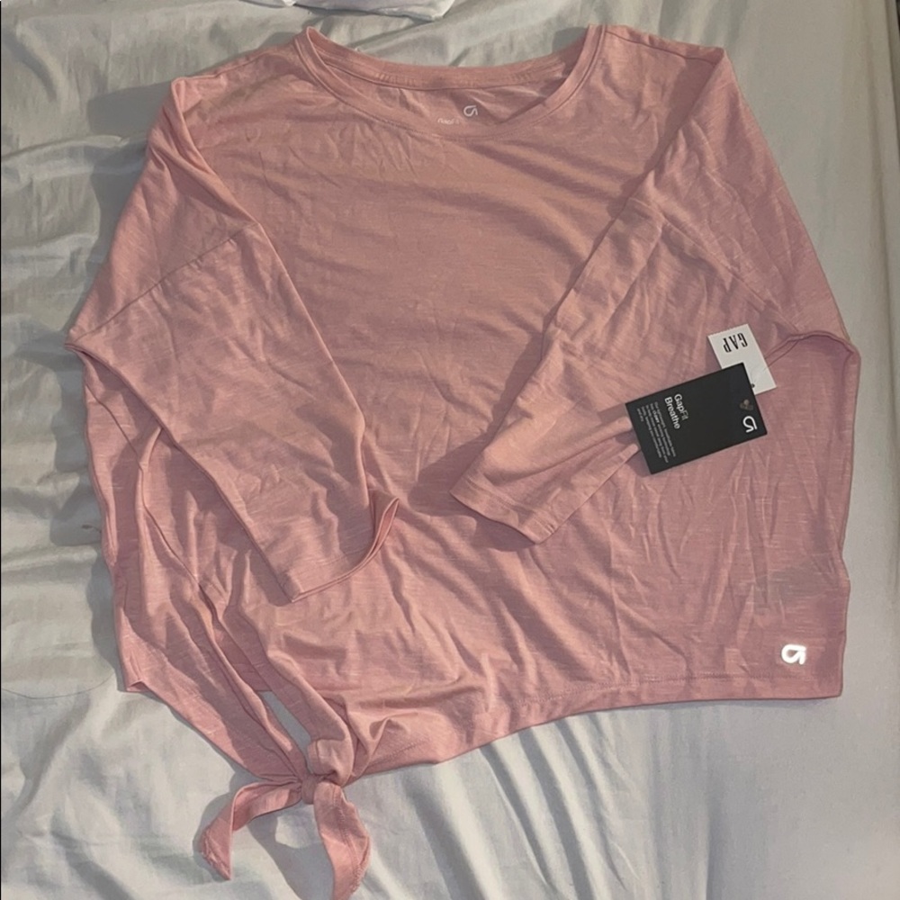 Long sleeve Workout Top with Knot Detail